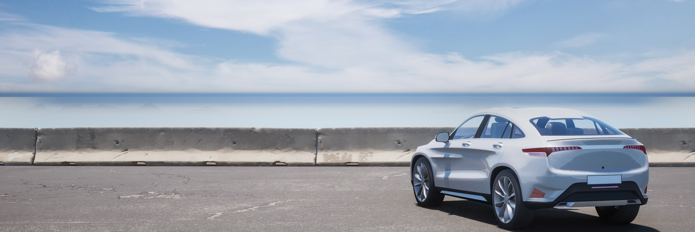 停車中のレンタカー